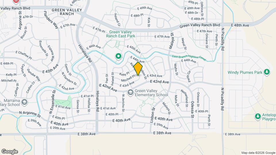 20743 E 43rd Ave Map and Location Details