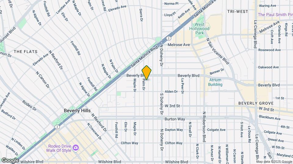 414 N. Palm Drive Map and Location Details