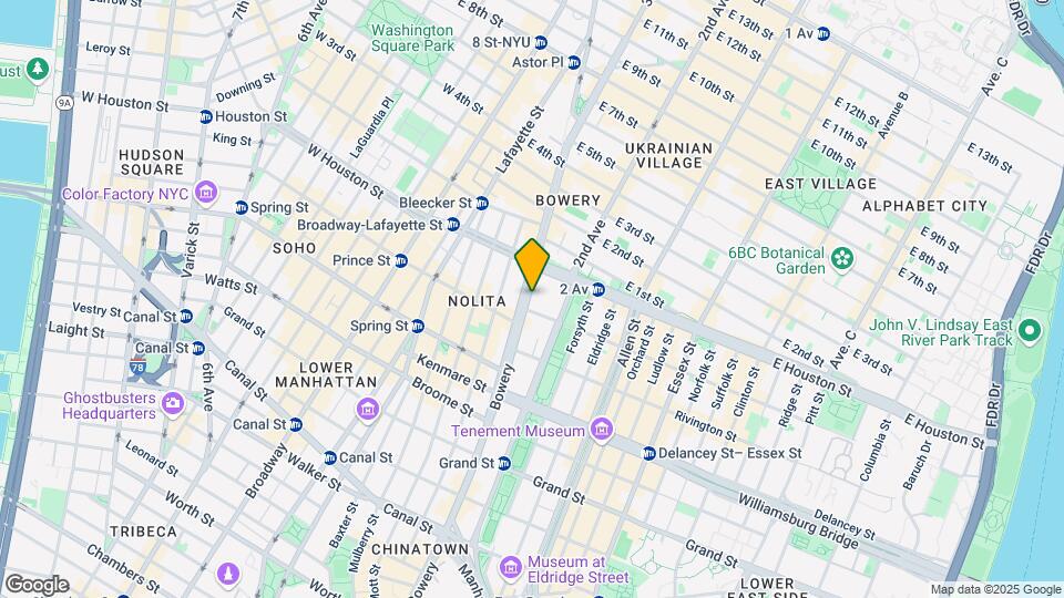 255 Bowery Map and Location Details