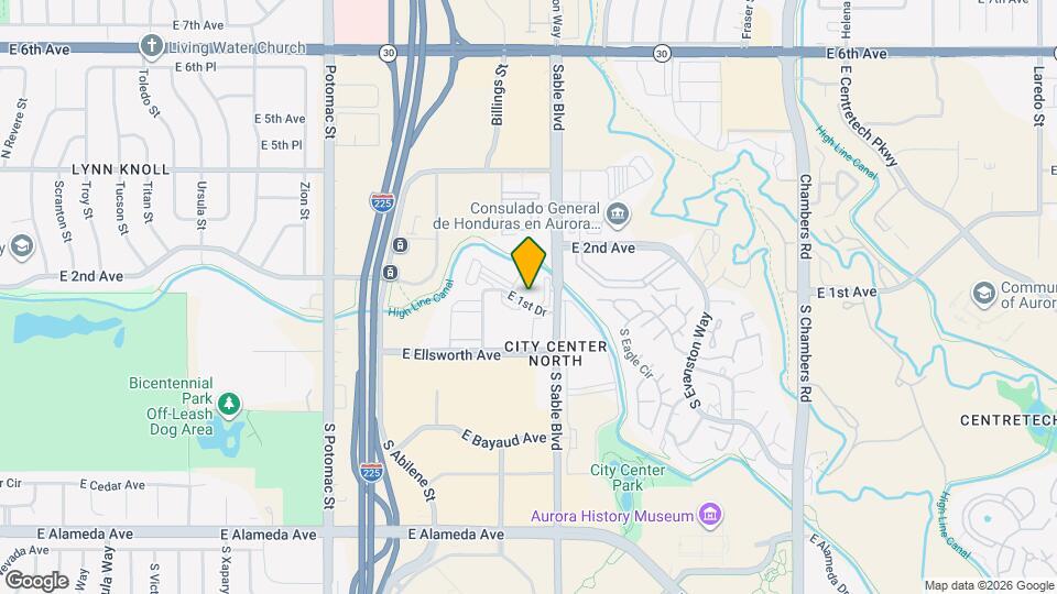 14467 E 1st Dr Map and Location Details