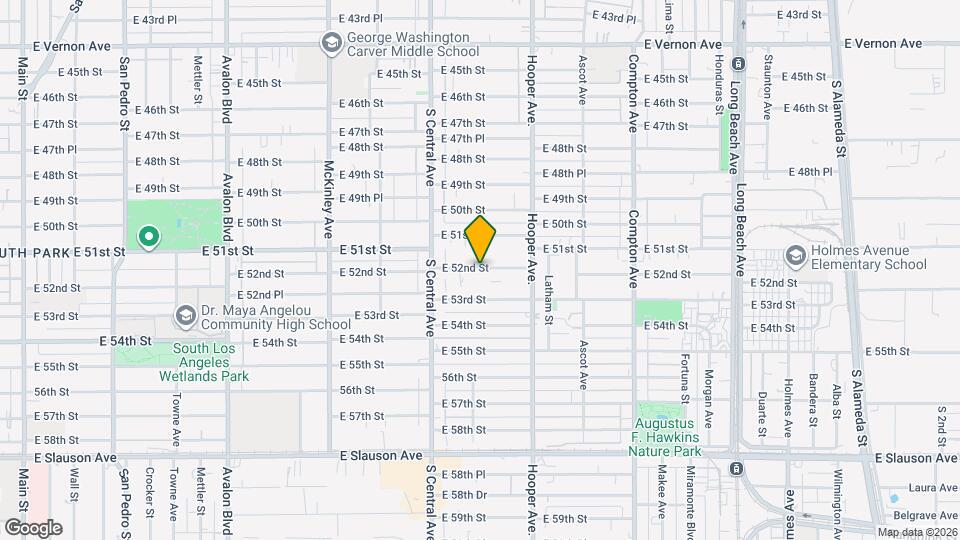 1184 E 52nd St, Unit 1184 3/4 Mapa y Detalles de la Ubicación