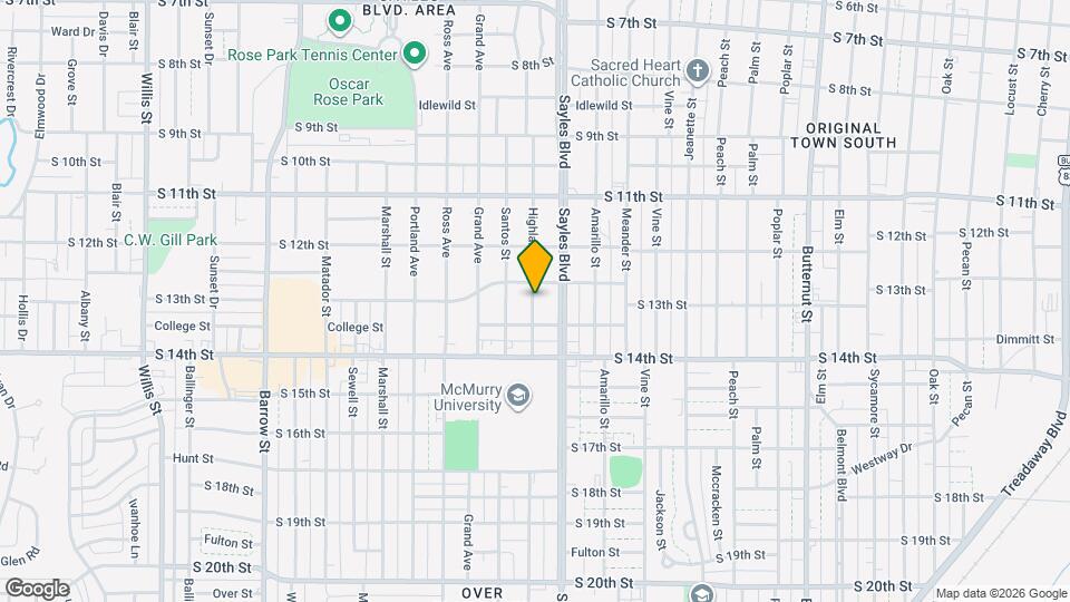 1325 Highland Ave Map and Location Details