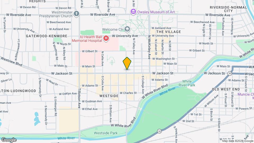 2124 W Jackson St, Unit 2124 back apt Map and Location Details