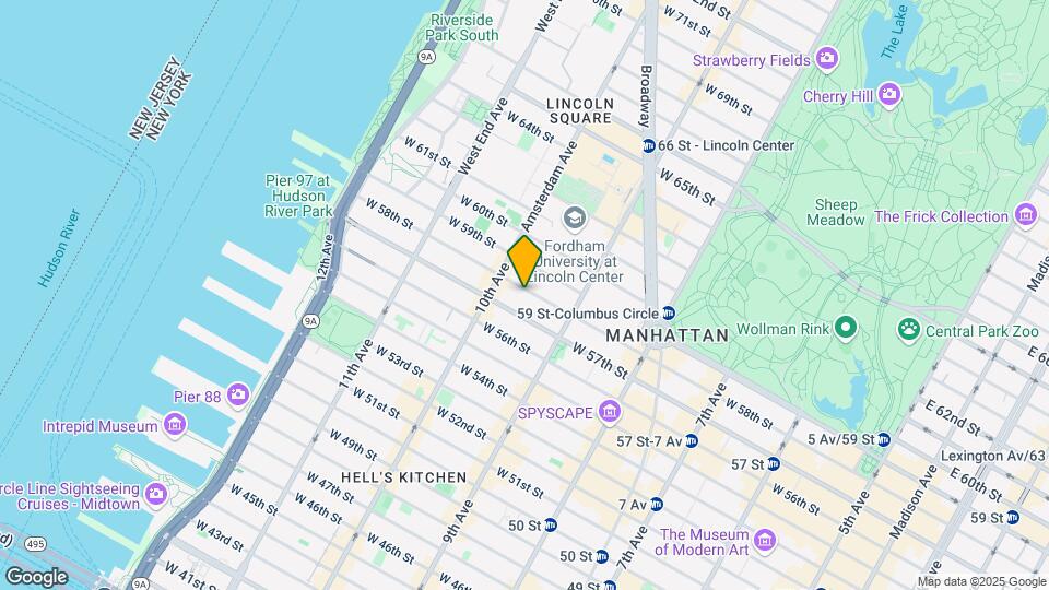 450 W 58th St Mapa y Detalles de la Ubicación