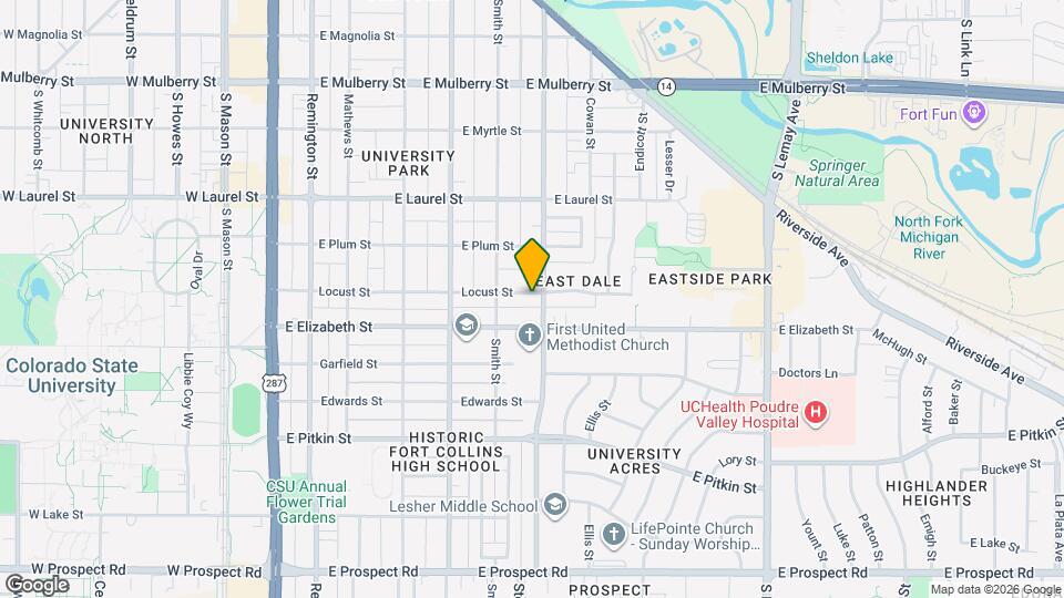 625 Locust St Map and Location Details