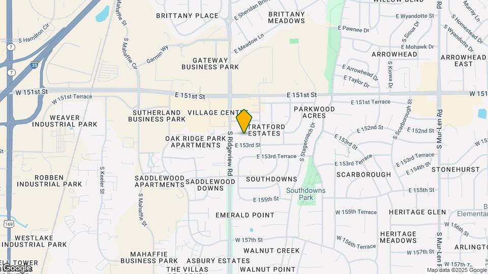 1315 E 152nd Ter Map and Location Details