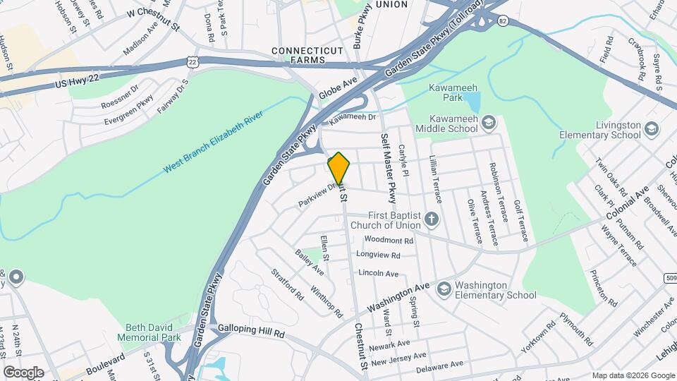 604 Chestnut St Map and Location Details