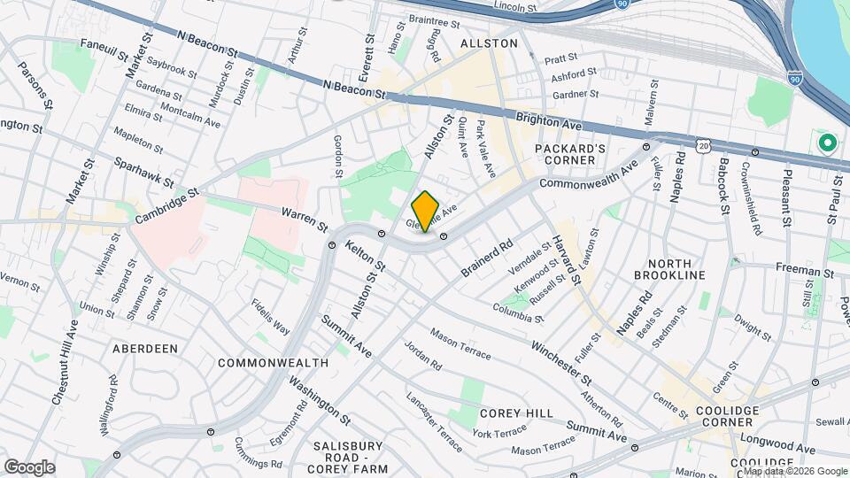 1355 Commonwealth Ave Map and Location Details