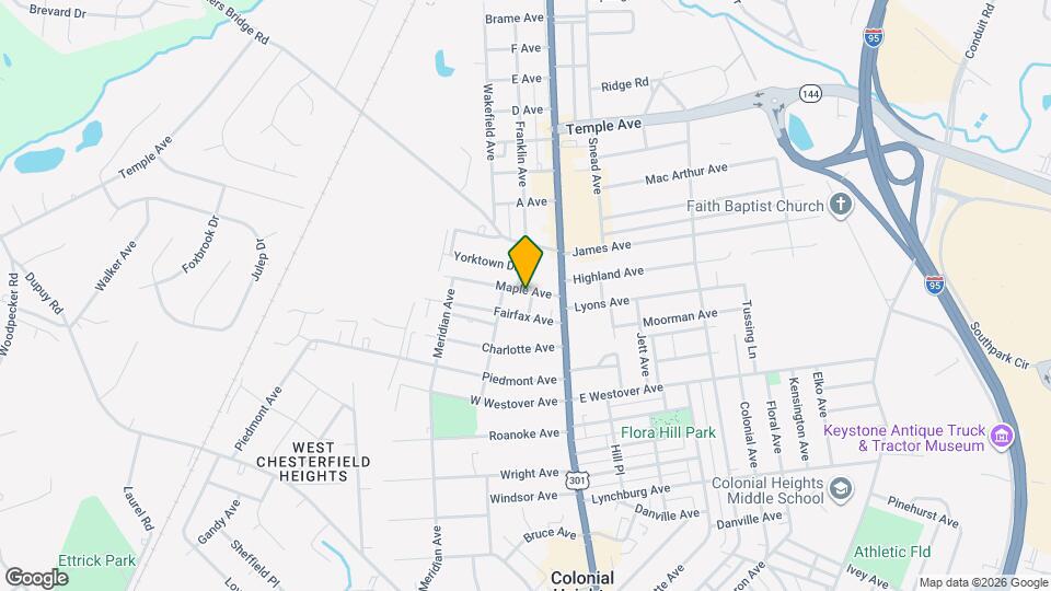 203 Maple Ave, Unit Apartment Mapa y Detalles de la Ubicación