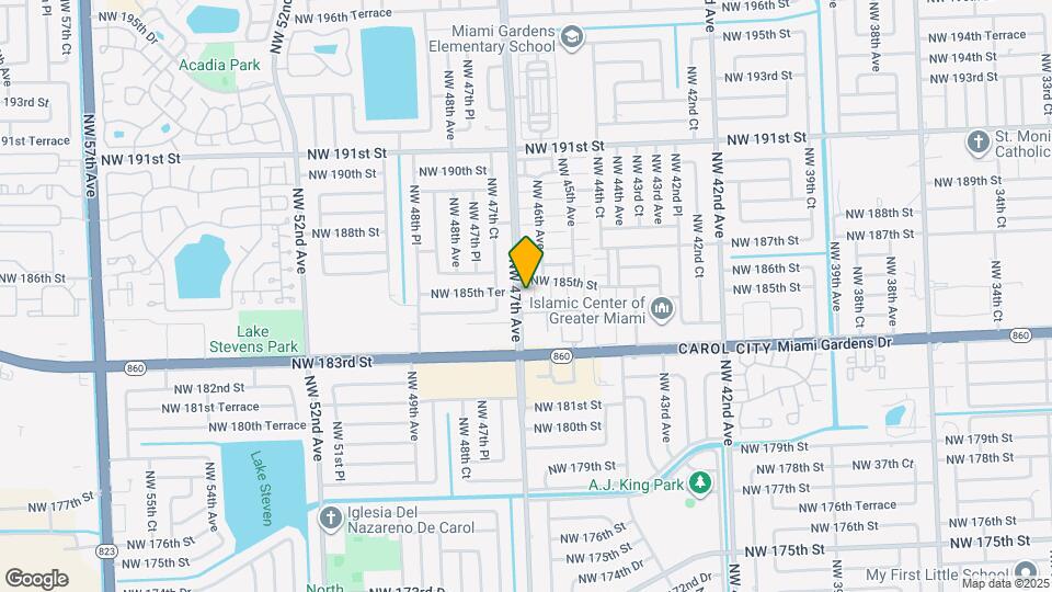 4634 NW 185th St Map and Location Details