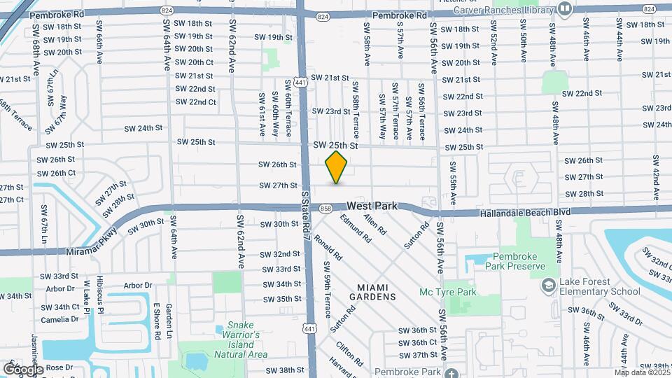 5904 SW 27th St, Unit N Map and Location Details