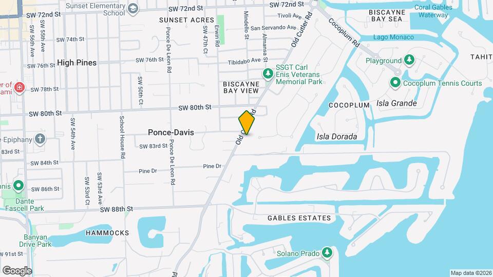 8251 Old Cutler Rd Map and Location Details
