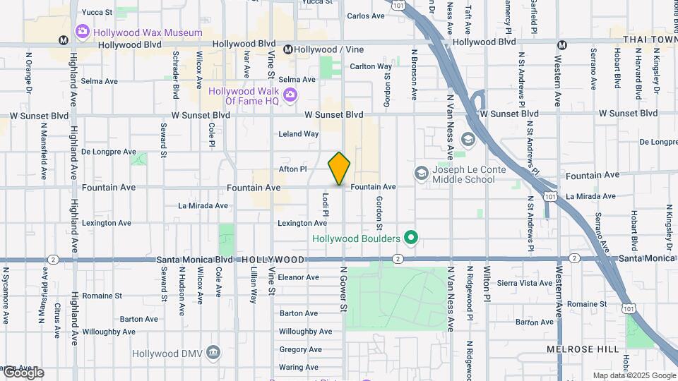 6100-6108 Fountain Ave Mapa y Detalles de la Ubicación