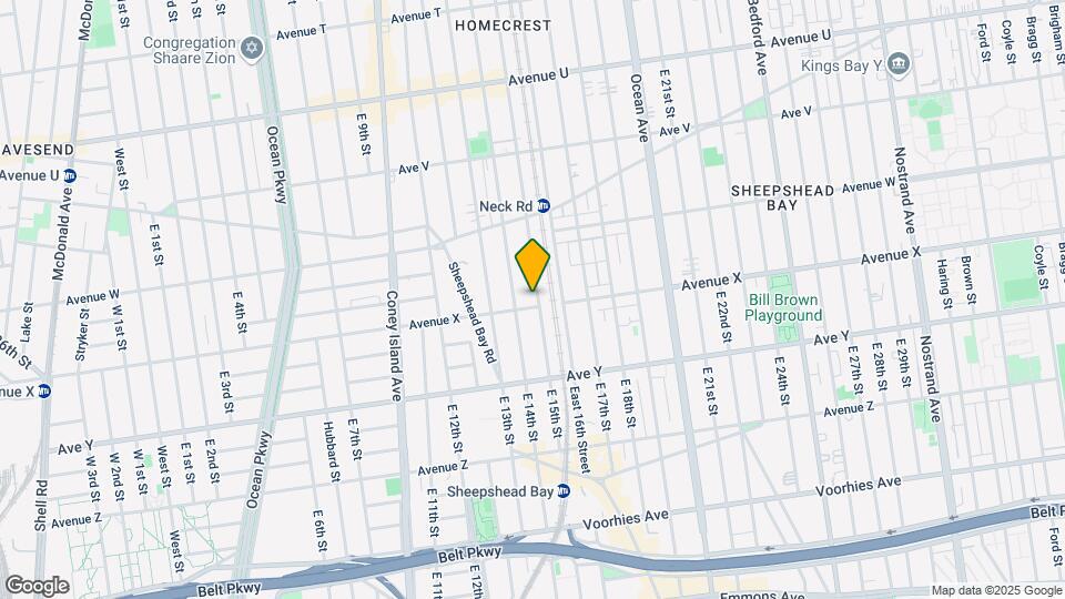 1425 Avenue X Map and Location Details