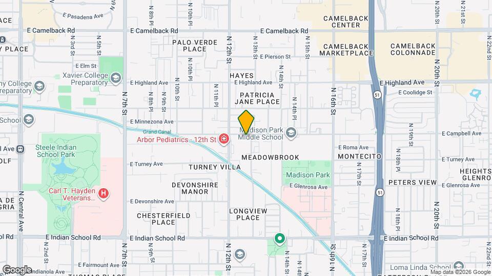 1233 E Campbell Ave, Unit 1 Bedroom Map and Location Details