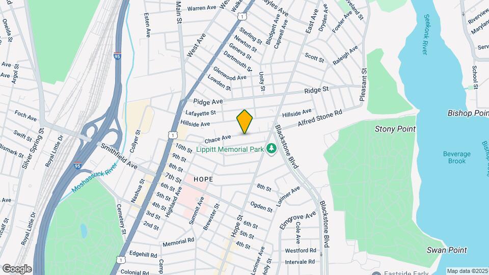 151 Chace Ave Map and Location Details