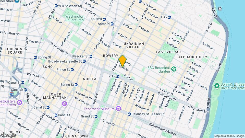 65 E 2nd St Mapa y Detalles de la Ubicación