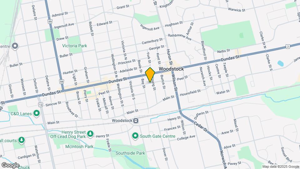 630 Peel St Map and Location Details