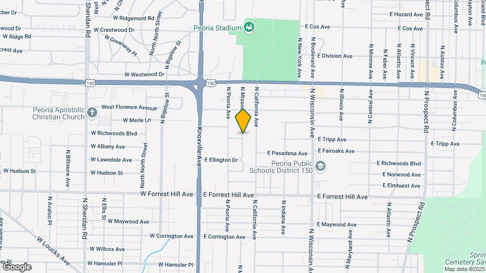 3400 N Missouri Ave Map and Location Details