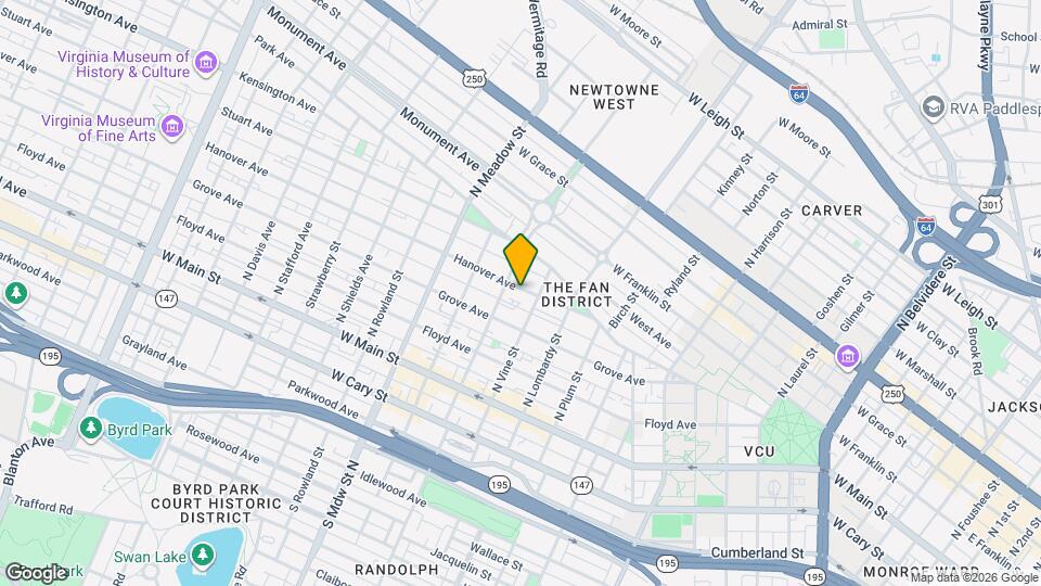 1711 Hanover Ave Mapa y Detalles de la Ubicación