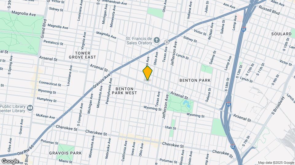 2717 Arsenal St Map and Location Details