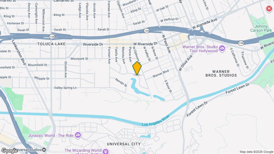 10030 Toluca Lake Ave Map and Location Details