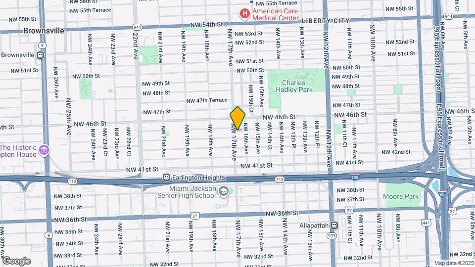 4419 NW 17th Ave Map and Location Details