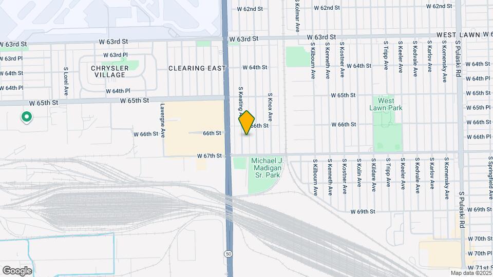 6627 S Keating Ave Map and Location Details