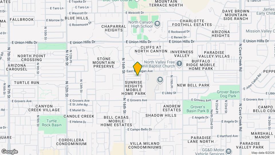 1702 E Michelle Dr Map and Location Details