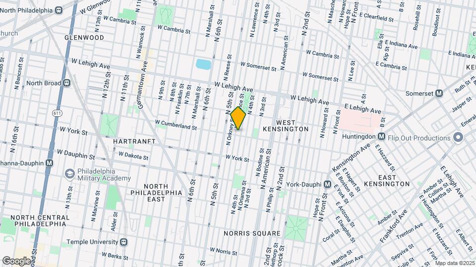 419 W Cumberland St Mapa y Detalles de la Ubicación