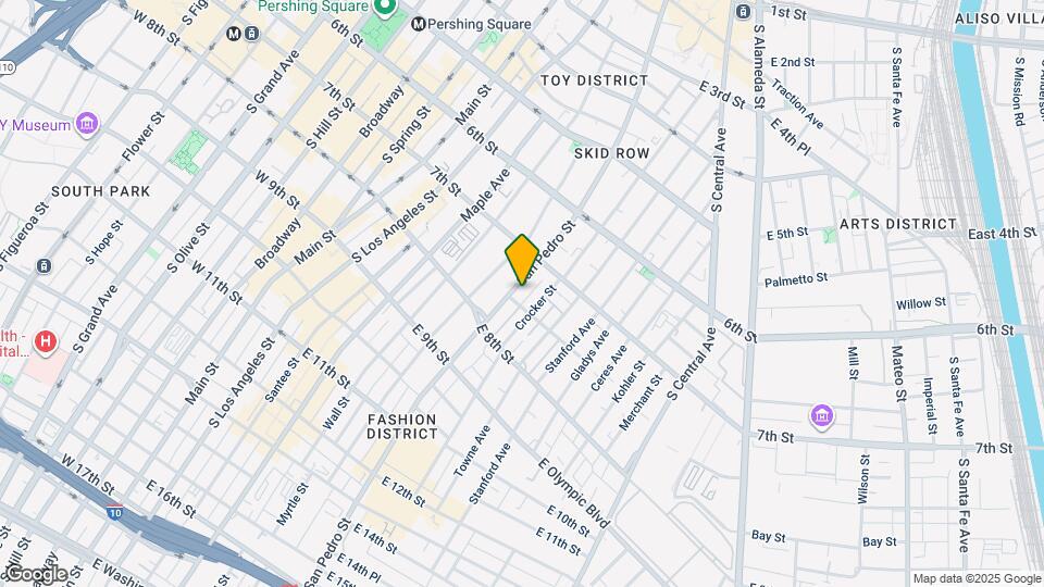722-748 1/2 San Pedro St Mapa y Detalles de la Ubicación