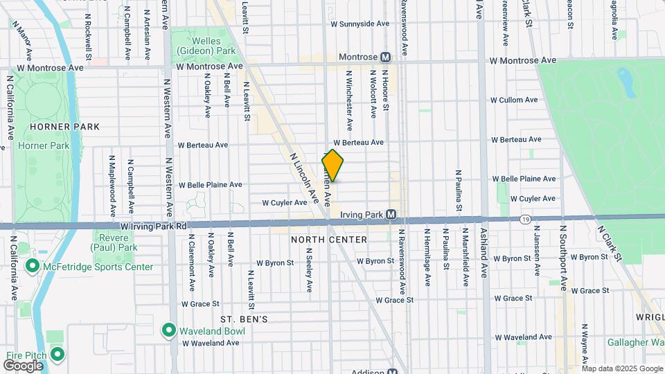1952 W Belle Plaine Ave Map and Location Details