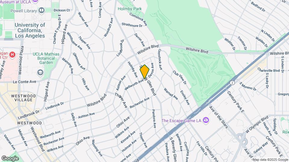 1301 S Beverly Glen Blvd Mapa y Detalles de la Ubicación