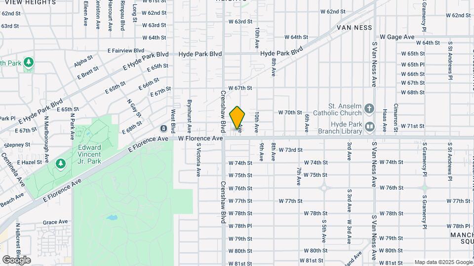 3305 W Florence Ave Map and Location Details