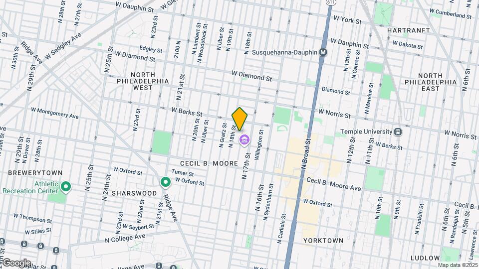 1814 N Bouvier St Map and Location Details