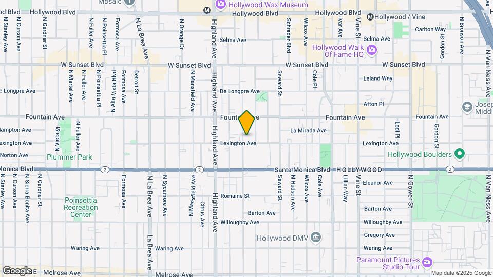1210 N Las Palmas Ave Map and Location Details