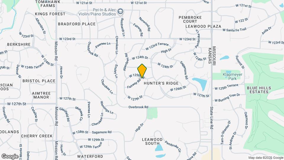 12501 Fairway Rd Map and Location Details
