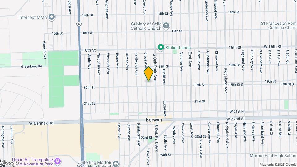 1845 Grove Ave, Unit 2 top floor Mapa y Detalles de la Ubicación