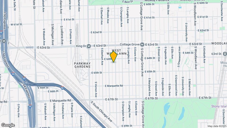6420 S Saint Lawrence Ave, Unit Garden Map and Location Details