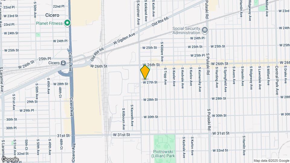 2656 S Kolin Ave, Unit 1R Map and Location Details