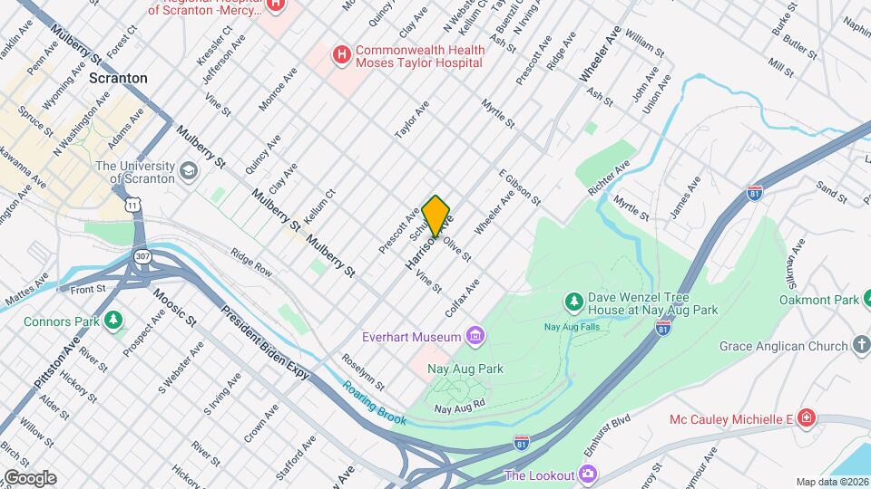 536 Harrison Ave, Unit Second Floor Map and Location Details