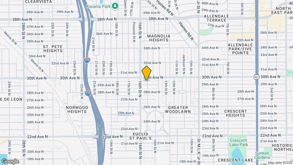 1501 29th Ave N Map and Location Details