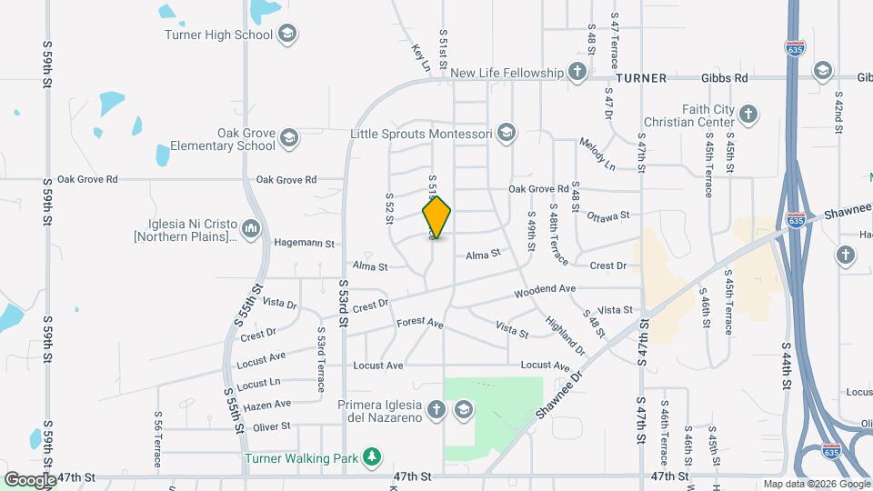 2721 S 51st Terrace Mapa y Detalles de la Ubicación