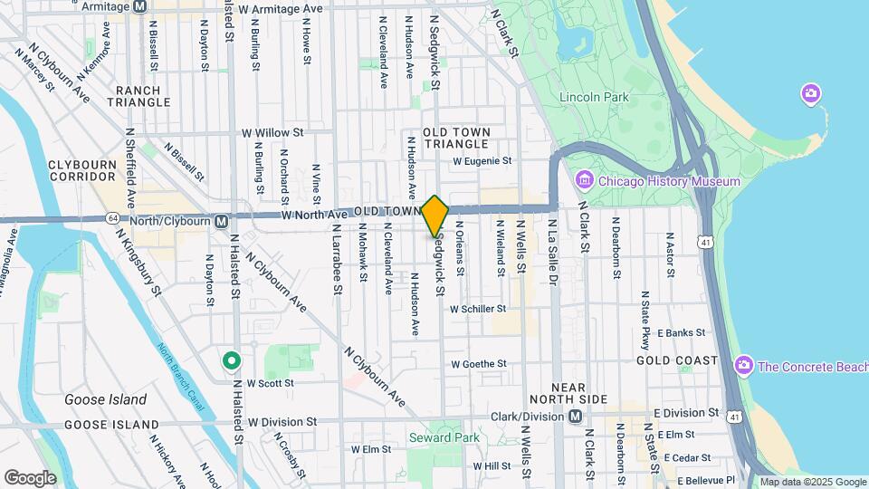 1520 N Sedgwick St, Unit 4b Map and Location Details