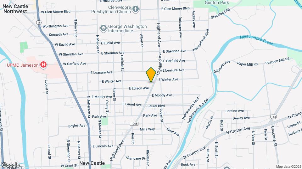 1005 Highland Ave Map and Location Details