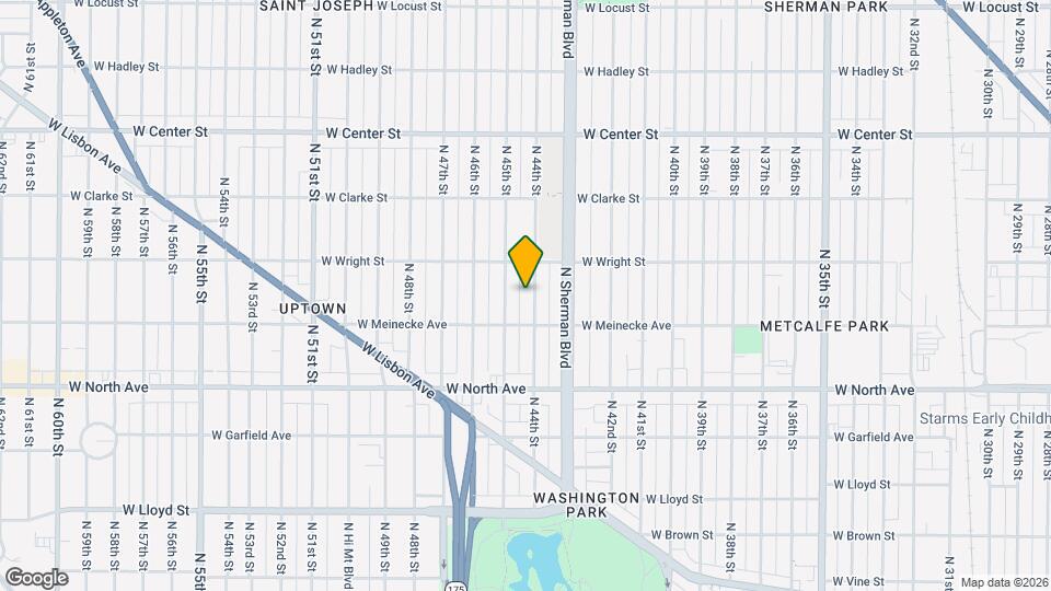 2435 N 44th St, Unit Lower Map and Location Details