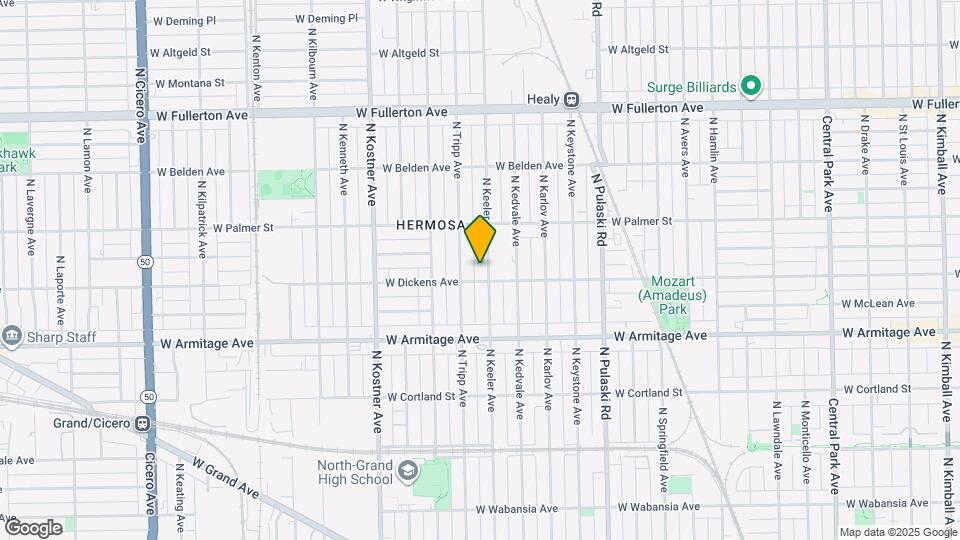 2108 N Keeler Ave Map and Location Details