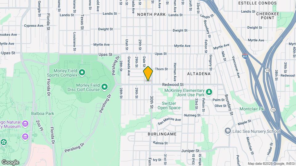 2968 Redwood St Map and Location Details