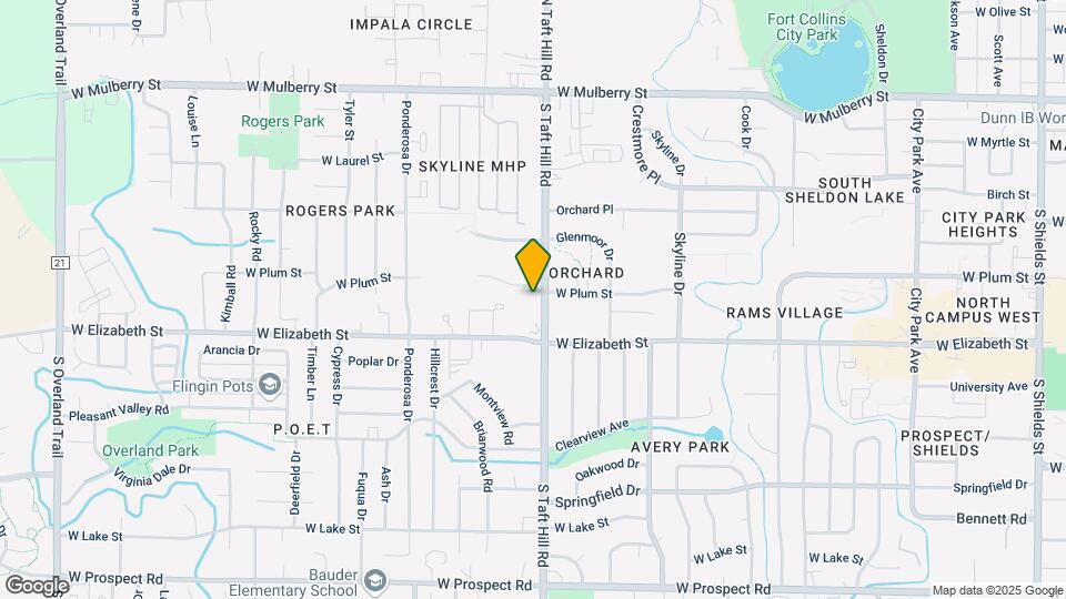 901 S Taft Hill Rd Map and Location Details