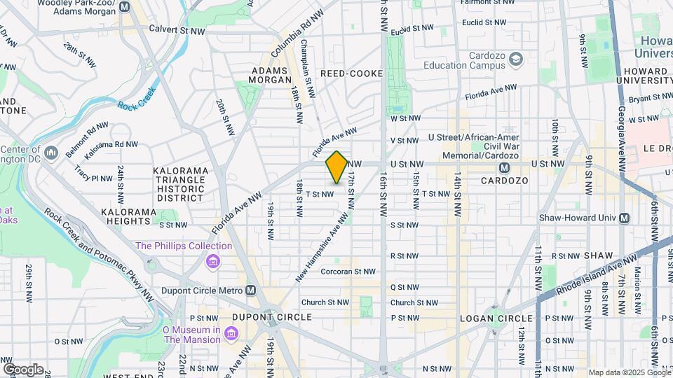 1719 T St NW Map and Location Details